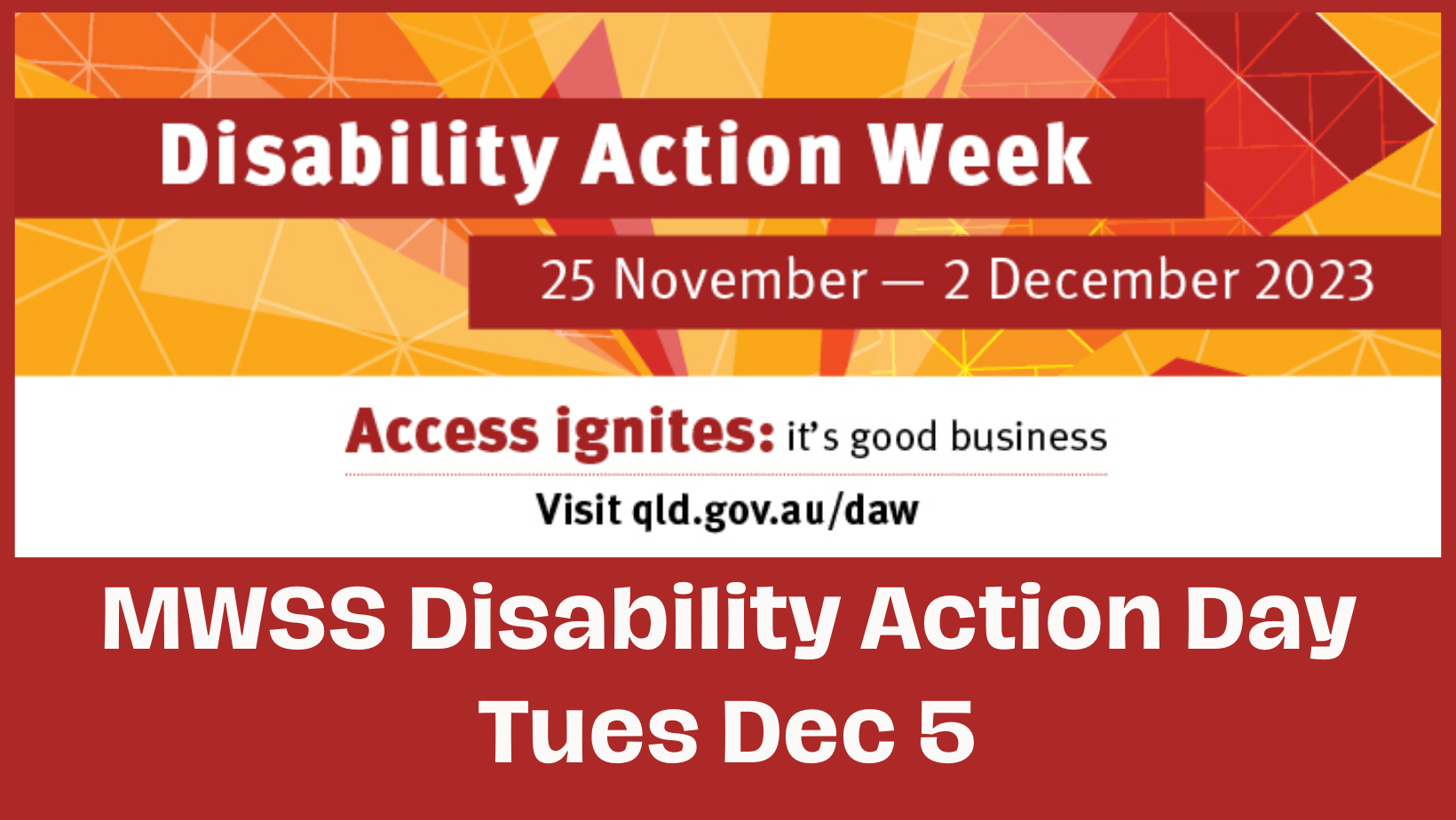 QLD DISABILITY ACTION WEEK